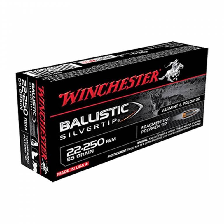 22-250 Remington -  BALISTIC SILVERTIP de 55 gr.